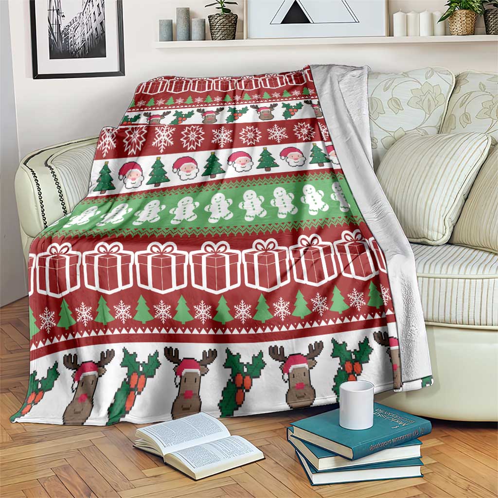 Snowman Tree Christmas Blanket Xmas Holiday Patterns - Wonder Print Shop