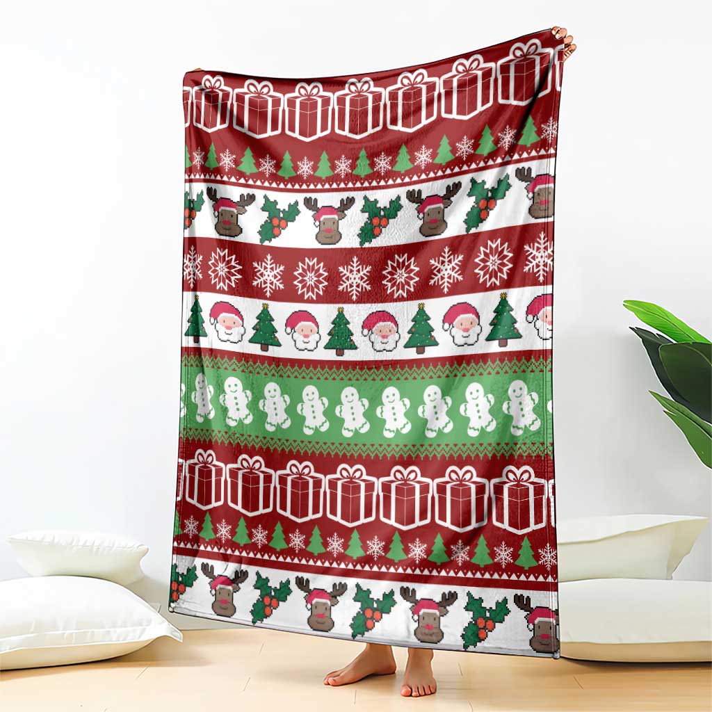 Snowman Tree Christmas Blanket Xmas Holiday Patterns - Wonder Print Shop
