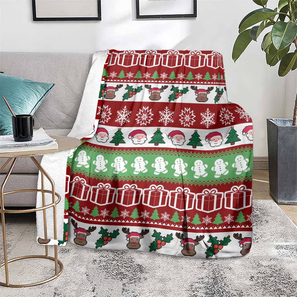 Snowman Tree Christmas Blanket Xmas Holiday Patterns - Wonder Print Shop