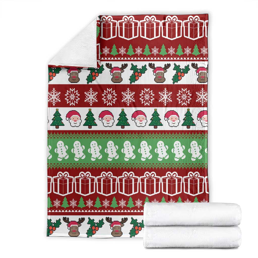 Snowman Tree Christmas Blanket Xmas Holiday Patterns - Wonder Print Shop