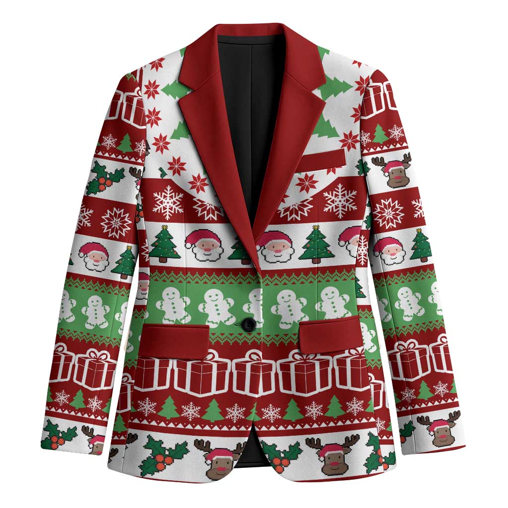 Snowman Tree Christmas Blazer Xmas Holiday Patterns - Wonder Print Shop