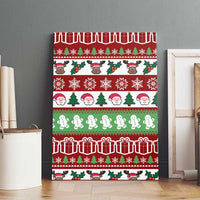 Snowman Tree Christmas Canvas Wall Art Xmas Holiday Patterns - Wonder Print Shop