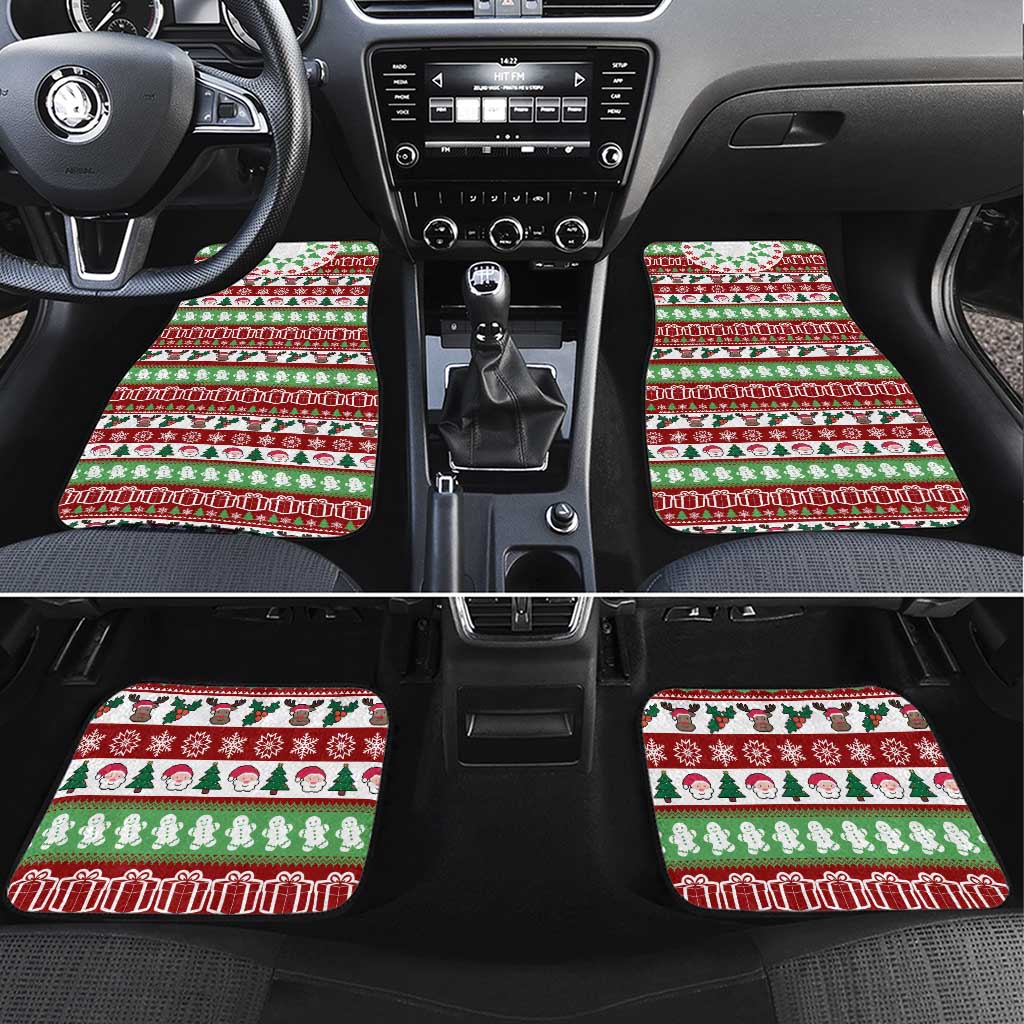 Snowman Tree Christmas Car Mats Xmas Holiday Patterns - Wonder Print Shop