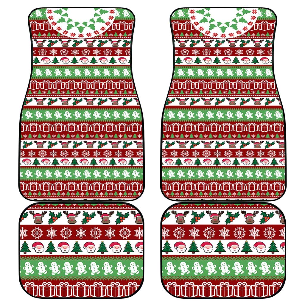 Snowman Tree Christmas Car Mats Xmas Holiday Patterns - Wonder Print Shop