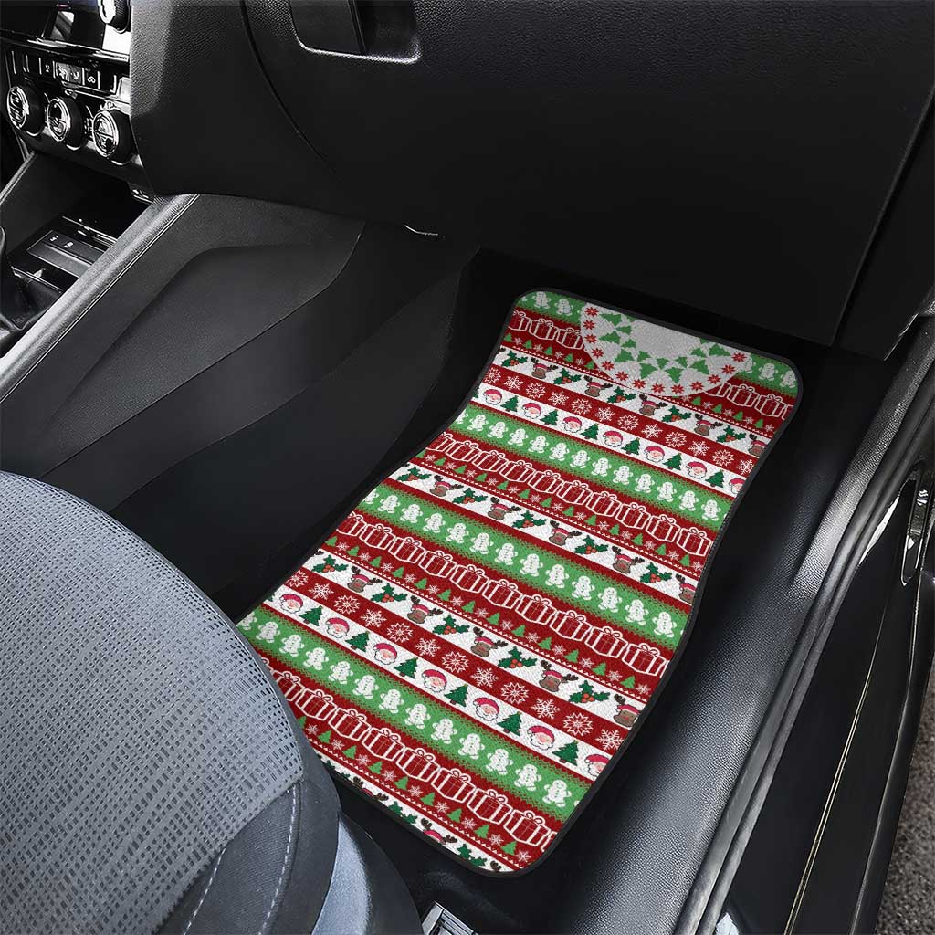 Snowman Tree Christmas Car Mats Xmas Holiday Patterns - Wonder Print Shop