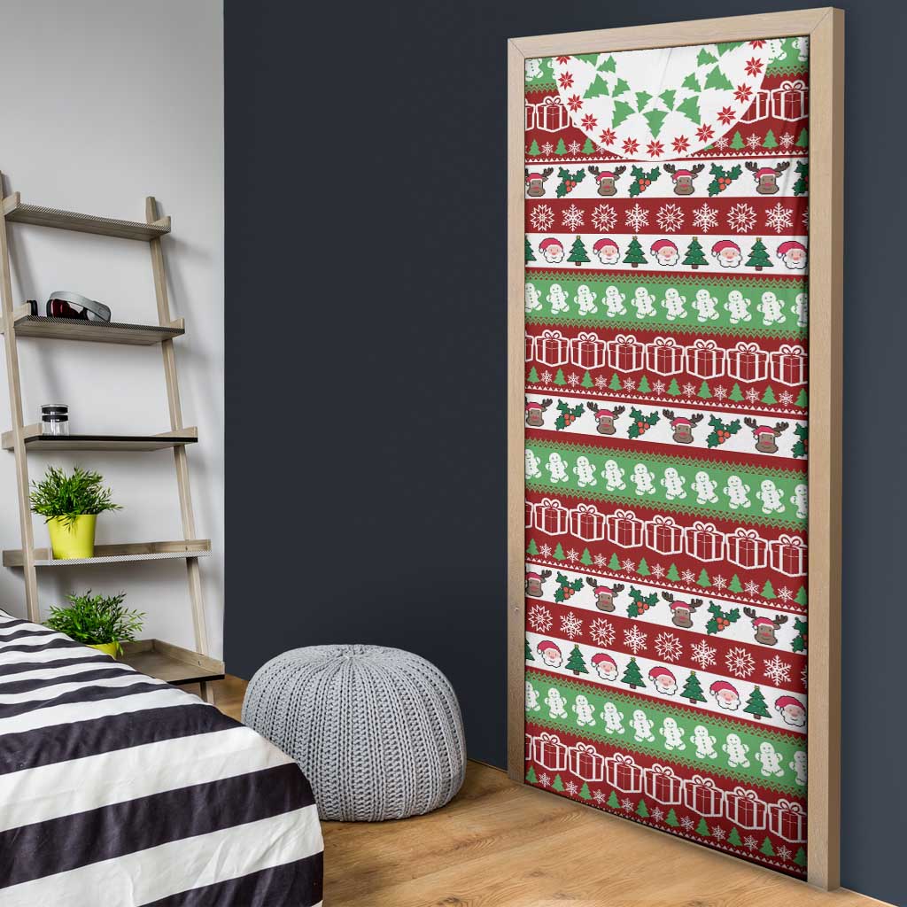Snowman Tree Christmas Door Cover Xmas Holiday Patterns - Wonder Print Shop