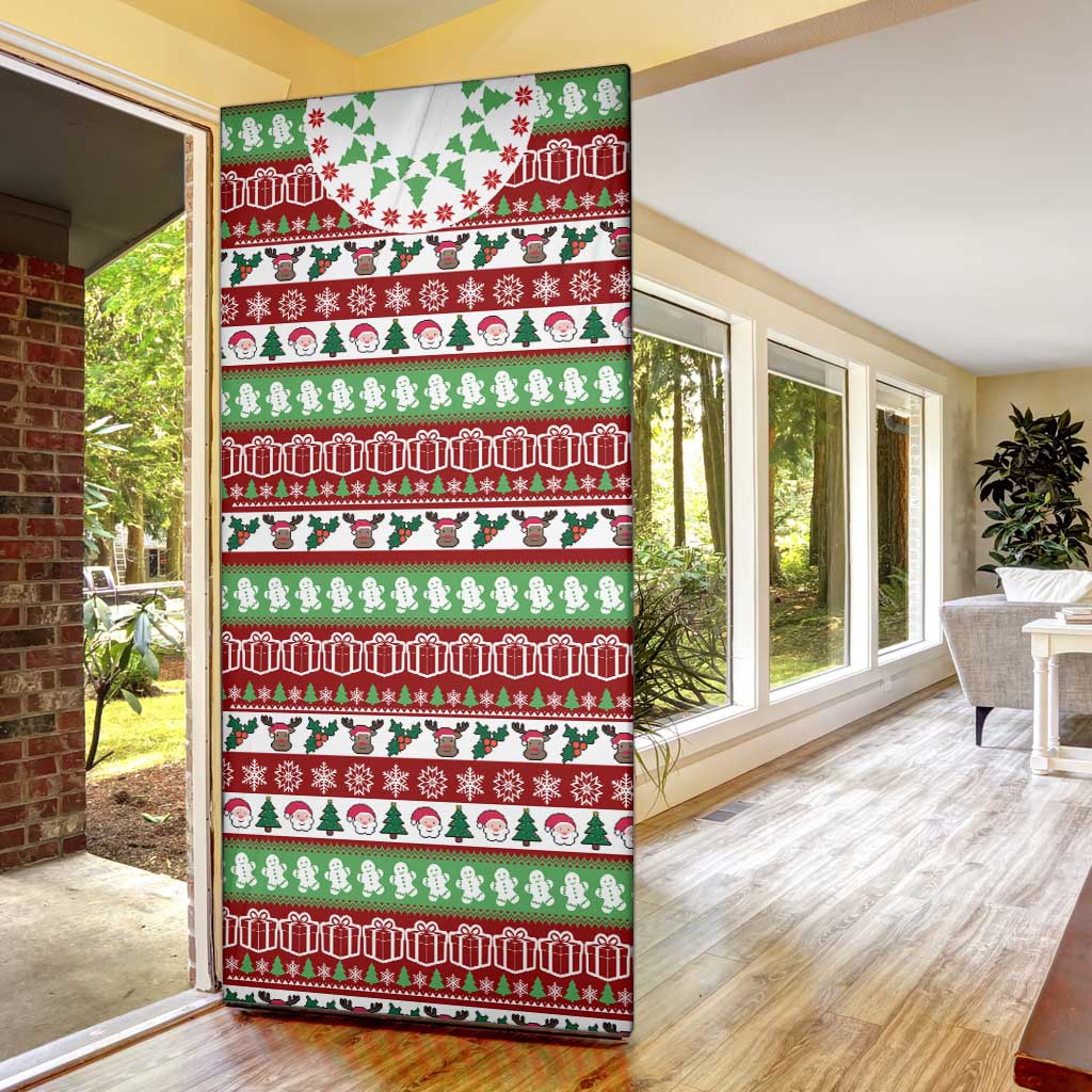 Snowman Tree Christmas Door Cover Xmas Holiday Patterns - Wonder Print Shop
