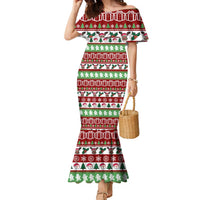 Snowman Tree Christmas Family Matching Mermaid Dress and Hawaiian Shirt Xmas Holiday Patterns - Wonder Print Shop