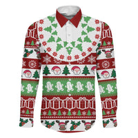 Snowman Tree Christmas Family Matching Off The Shoulder Long Sleeve Dress and Hawaiian Shirt Xmas Holiday Patterns - Wonder Print Shop