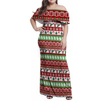 Snowman Tree Christmas Family Matching Off Shoulder Maxi Dress and Hawaiian Shirt Xmas Holiday Patterns - Wonder Print Shop
