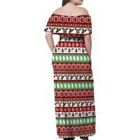 Snowman Tree Christmas Family Matching Off Shoulder Maxi Dress and Hawaiian Shirt Xmas Holiday Patterns - Wonder Print Shop