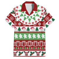 Snowman Tree Christmas Family Matching Off Shoulder Short Dress and Hawaiian Shirt Xmas Holiday Patterns - Wonder Print Shop