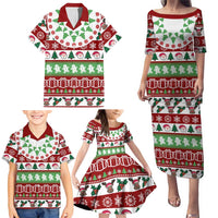 Snowman Tree Christmas Family Matching Puletasi and Hawaiian Shirt Xmas Holiday Patterns - Wonder Print Shop