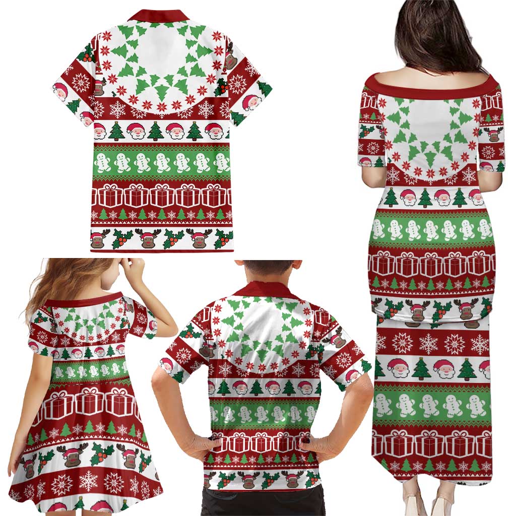 Snowman Tree Christmas Family Matching Puletasi and Hawaiian Shirt Xmas Holiday Patterns - Wonder Print Shop
