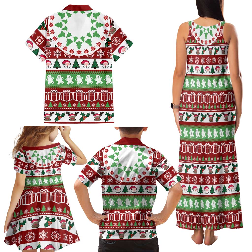 Snowman Tree Christmas Family Matching Tank Maxi Dress and Hawaiian Shirt Xmas Holiday Patterns - Wonder Print Shop