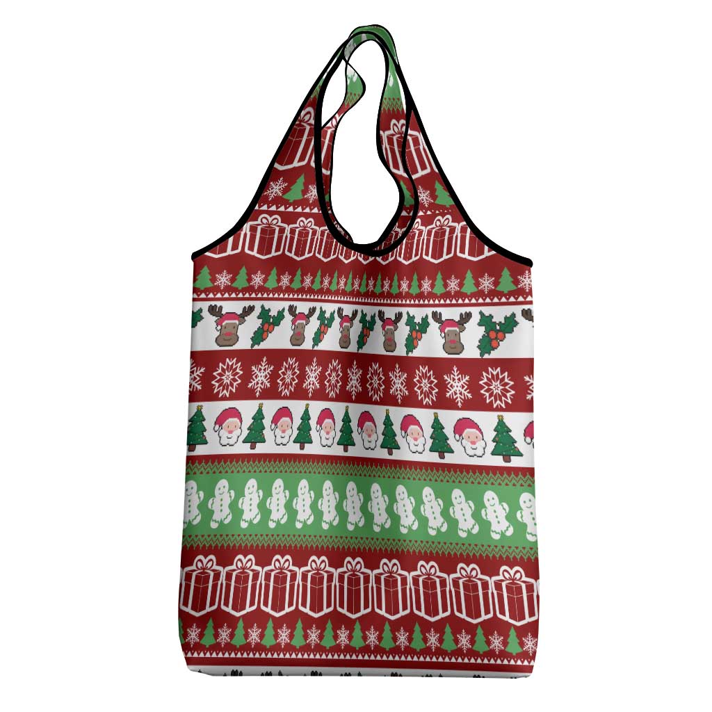Snowman Tree Christmas Grocery Bag Xmas Holiday Patterns - Wonder Print Shop