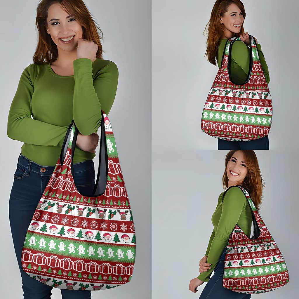 Snowman Tree Christmas Grocery Bag Xmas Holiday Patterns - Wonder Print Shop