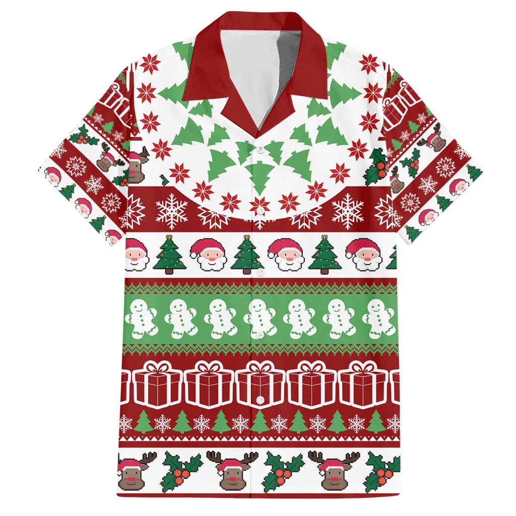 Snowman Tree Christmas Hawaiian Shirt Xmas Holiday Patterns - Wonder Print Shop