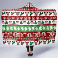 Snowman Tree Christmas Hooded Blanket Xmas Holiday Patterns - Wonder Print Shop