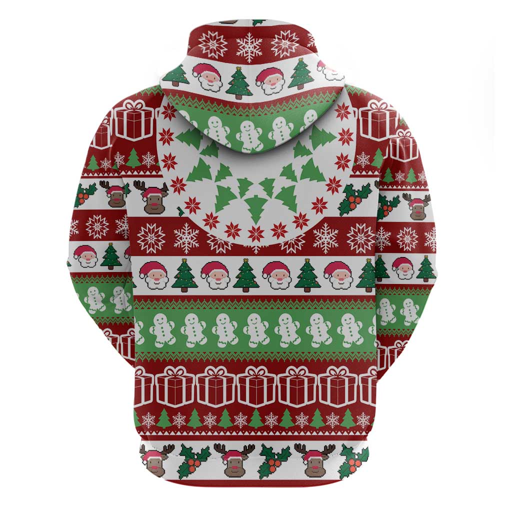 Snowman Tree Christmas Hoodie Xmas Holiday Patterns - Wonder Print Shop