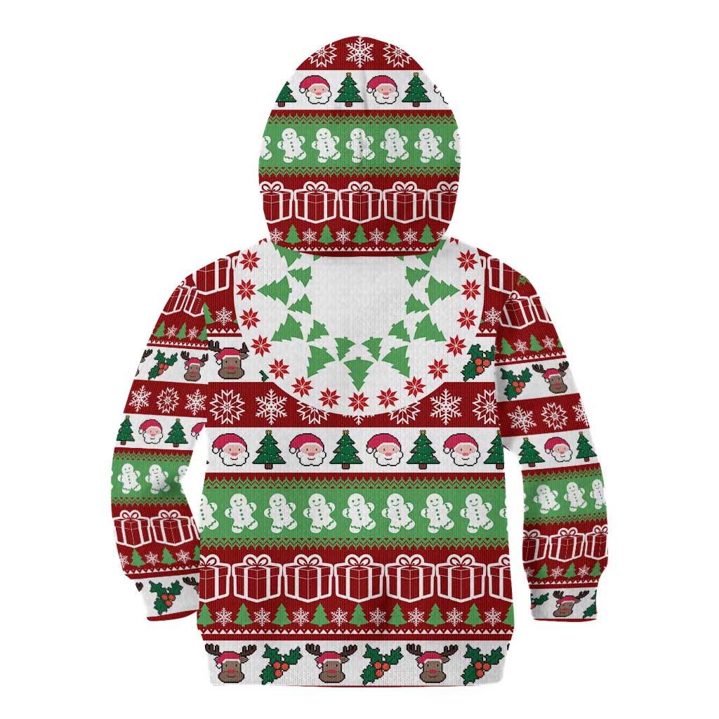 Snowman Tree Christmas Kid Hoodie Xmas Holiday Patterns - Wonder Print Shop
