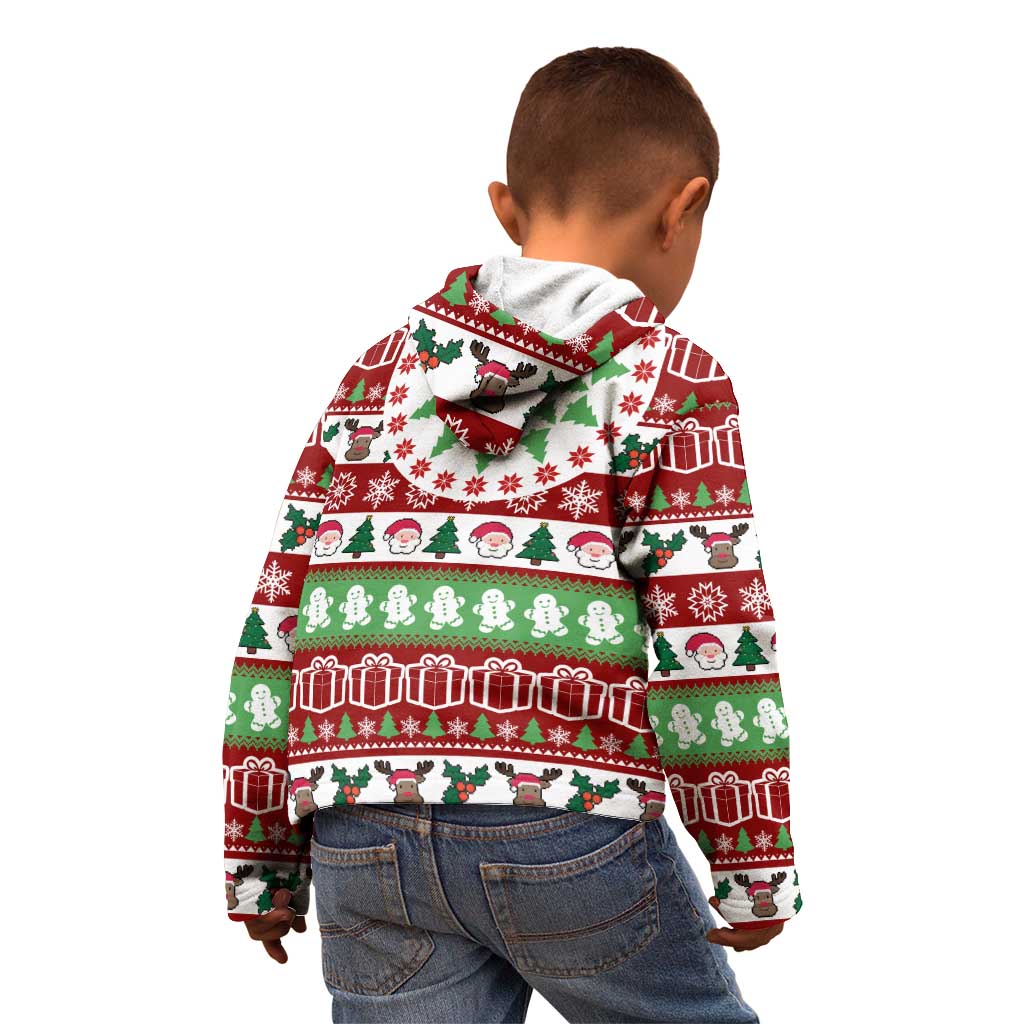 Snowman Tree Christmas Kid Hoodie Xmas Holiday Patterns - Wonder Print Shop
