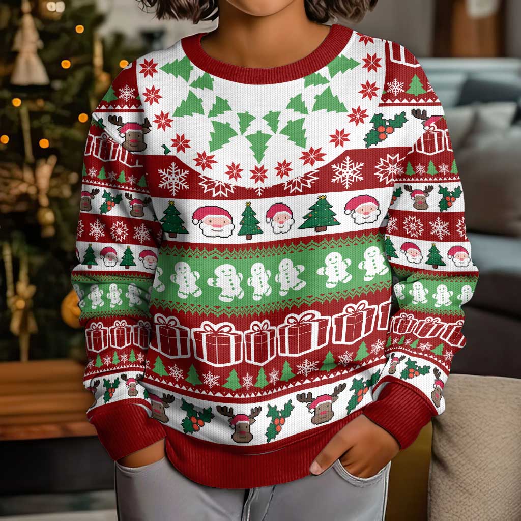 Snowman Tree Christmas Kid Ugly Christmas Sweater Xmas Holiday Patterns - Wonder Print Shop