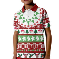 Snowman Tree Christmas Kid Polo Shirt Xmas Holiday Patterns - Wonder Print Shop