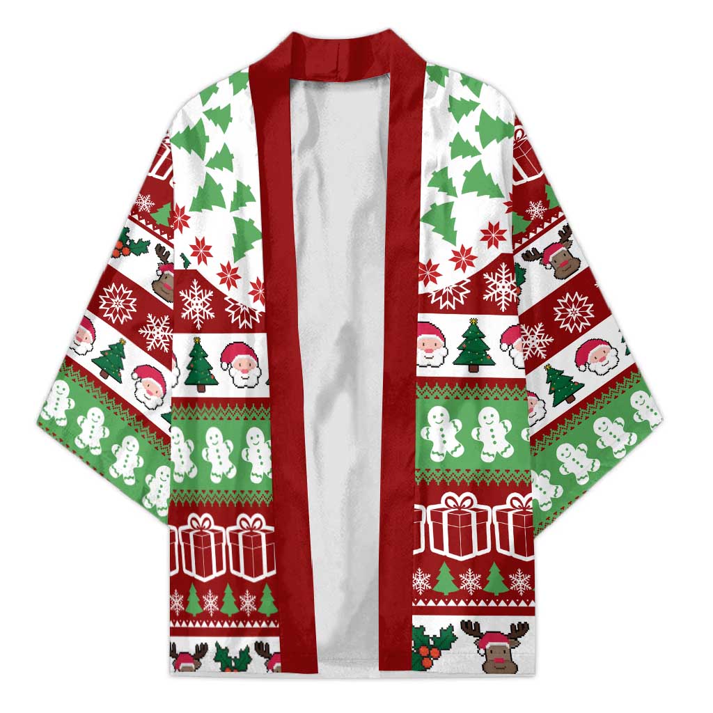 Snowman Tree Christmas Kimono Xmas Holiday Patterns - Wonder Print Shop