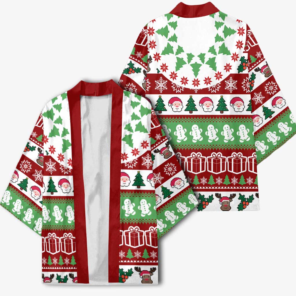 Snowman Tree Christmas Kimono Xmas Holiday Patterns - Wonder Print Shop