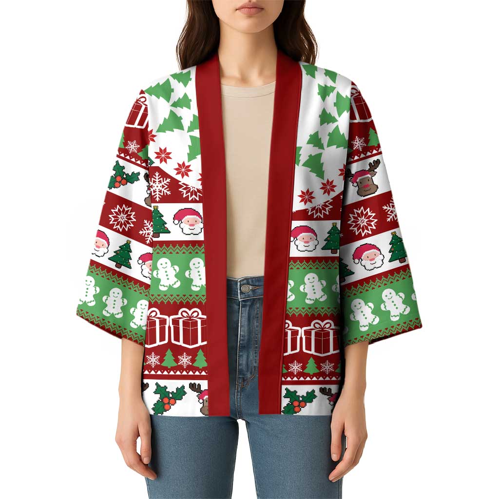 Snowman Tree Christmas Kimono Xmas Holiday Patterns - Wonder Print Shop