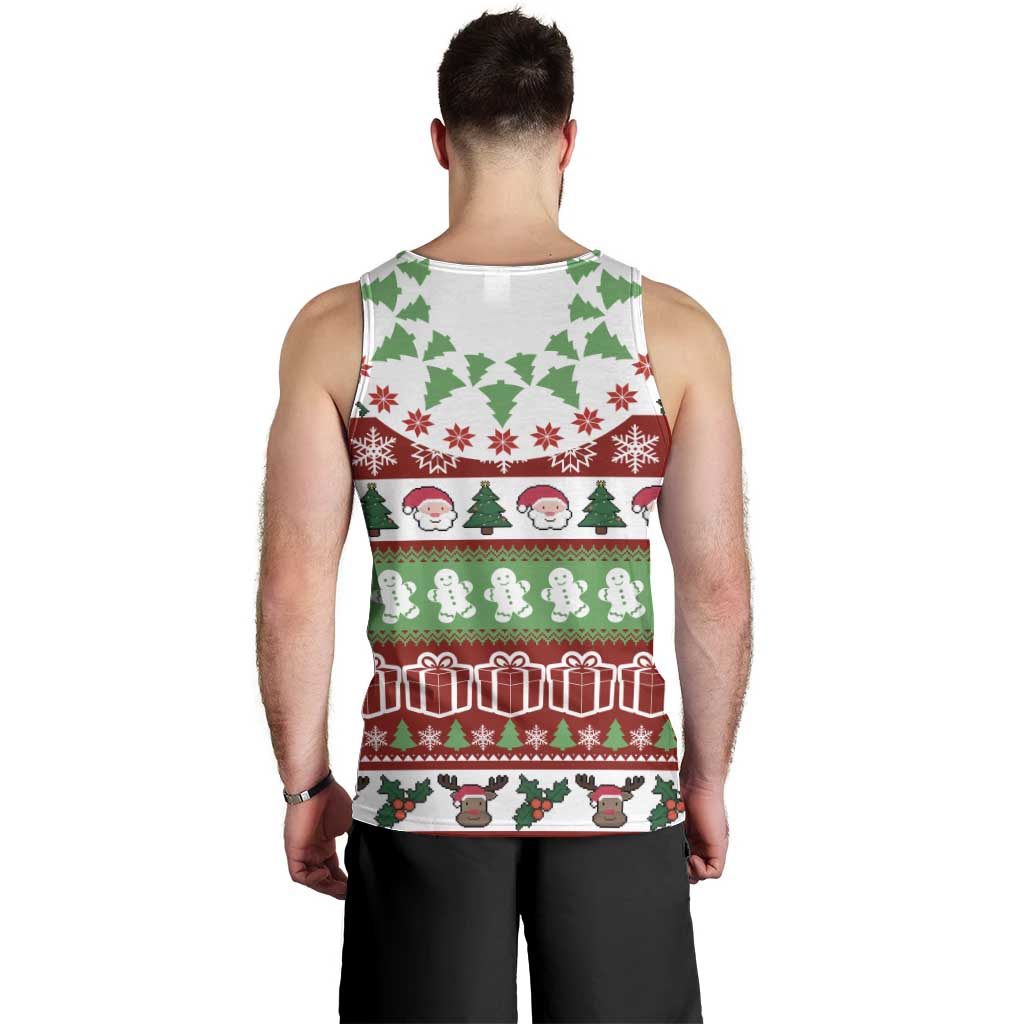 Snowman Tree Christmas Men Tank Top Xmas Holiday Patterns - Wonder Print Shop