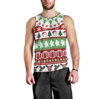 Snowman Tree Christmas Men Tank Top Xmas Holiday Patterns - Wonder Print Shop
