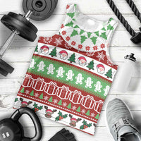 Snowman Tree Christmas Men Tank Top Xmas Holiday Patterns - Wonder Print Shop