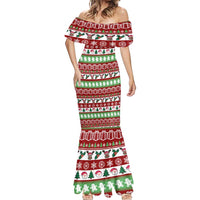 Snowman Tree Christmas Mermaid Dress Xmas Holiday Patterns - Wonder Print Shop