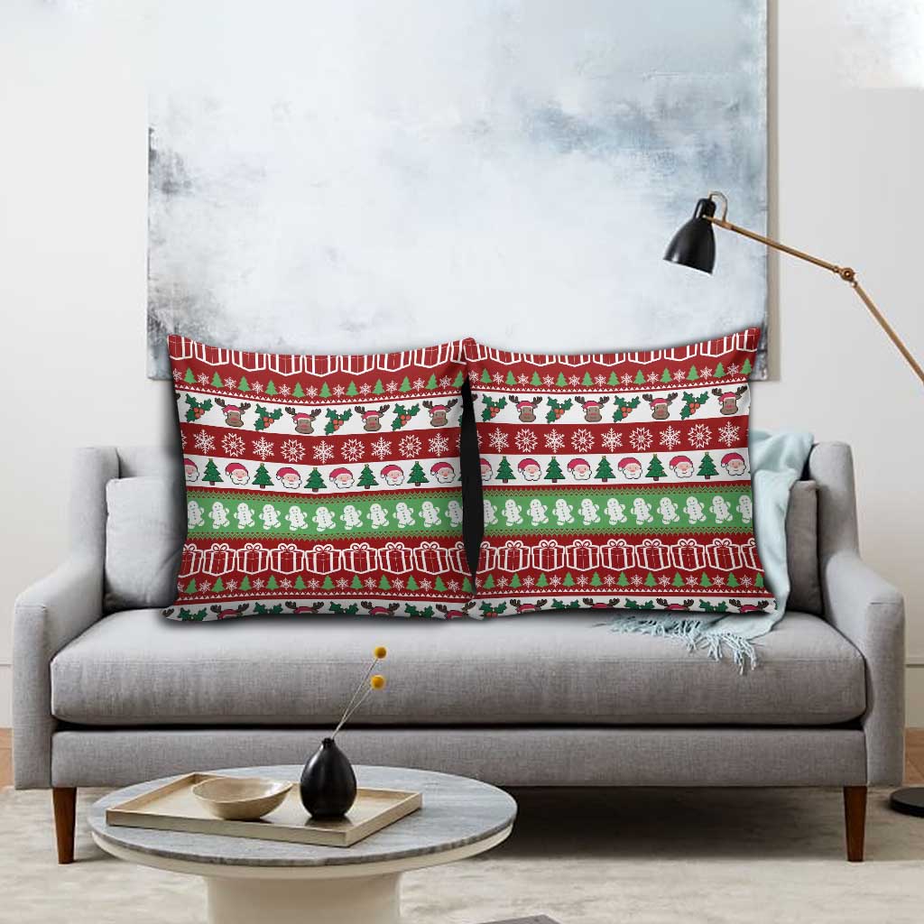 Snowman Tree Christmas Pillow Cover Xmas Holiday Patterns - Wonder Print Shop