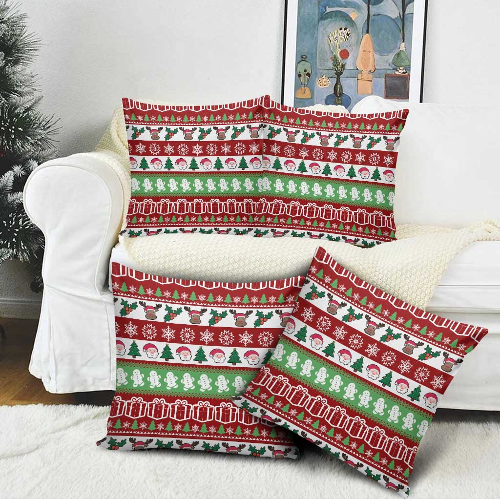 Snowman Tree Christmas Pillow Cover Xmas Holiday Patterns - Wonder Print Shop