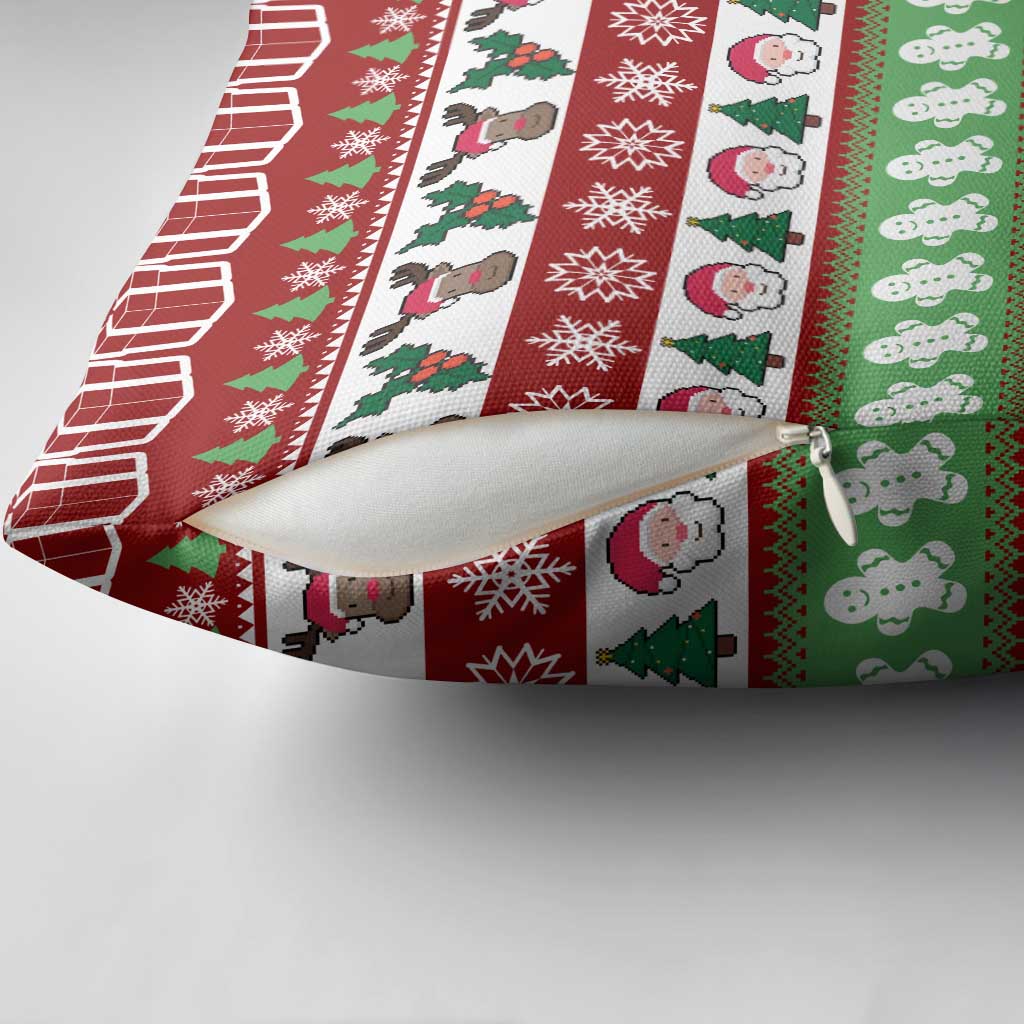 Snowman Tree Christmas Pillow Cover Xmas Holiday Patterns - Wonder Print Shop