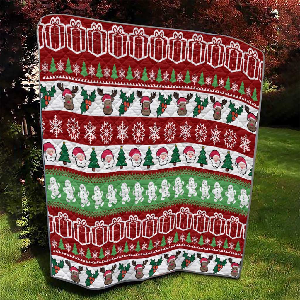 Snowman Tree Christmas Quilt Xmas Holiday Patterns - Wonder Print Shop