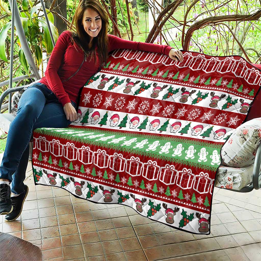 Snowman Tree Christmas Quilt Xmas Holiday Patterns - Wonder Print Shop