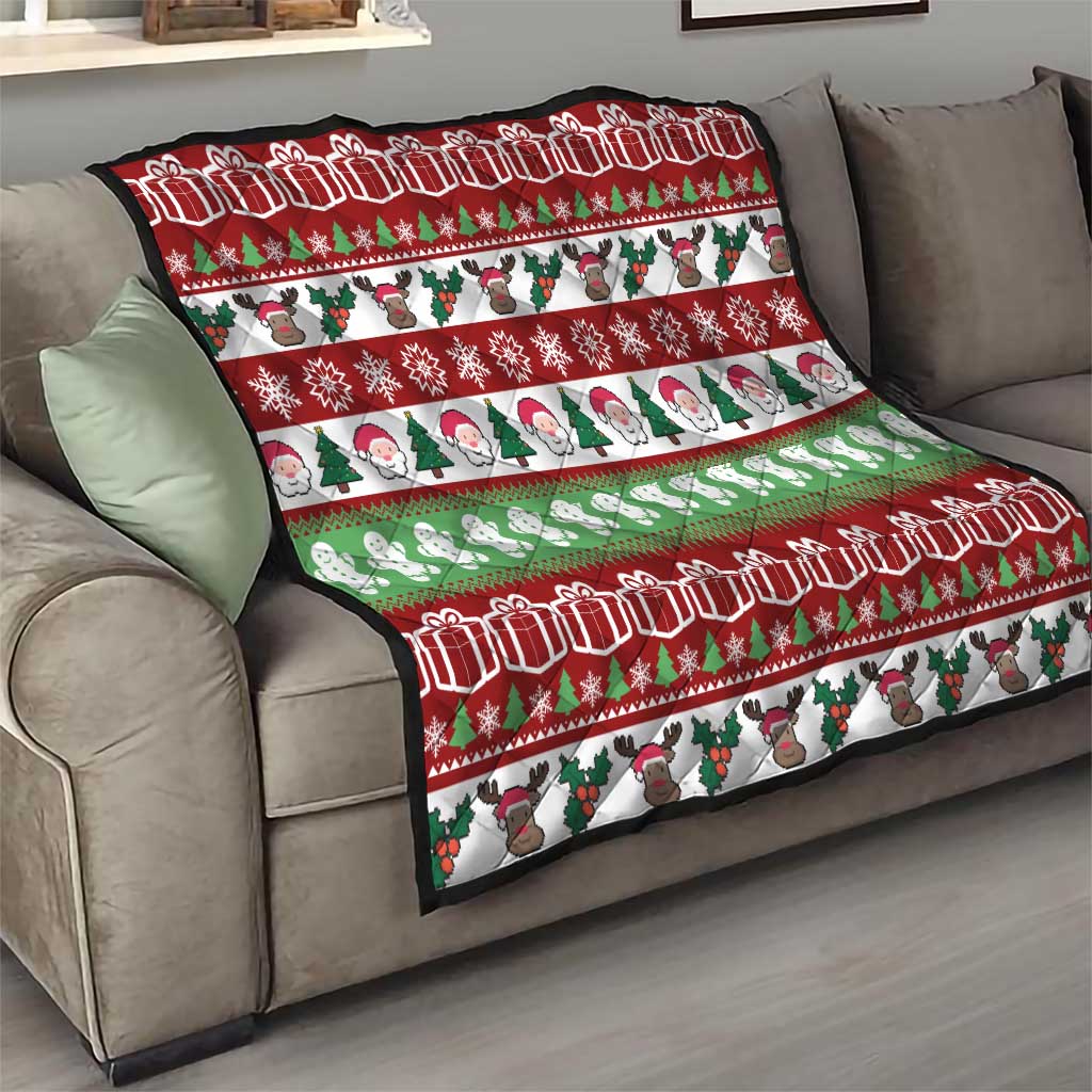 Snowman Tree Christmas Quilt Xmas Holiday Patterns - Wonder Print Shop