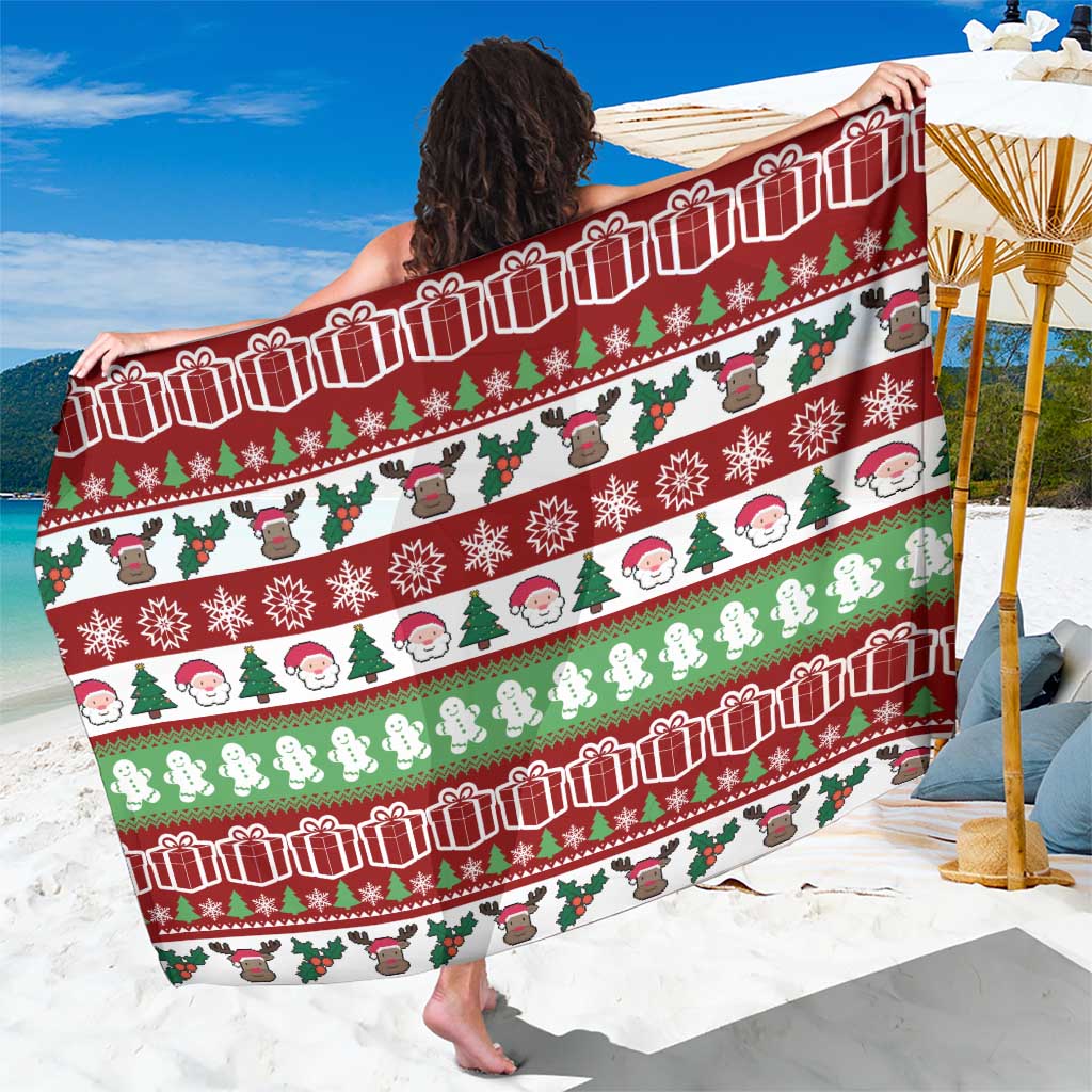Snowman Tree Christmas Sarong Xmas Holiday Patterns - Wonder Print Shop