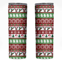 Snowman Tree Christmas Skinny Tumbler Xmas Holiday Patterns - Wonder Print Shop