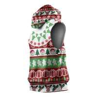 Snowman Tree Christmas Sleeveless Hoodie Xmas Holiday Patterns - Wonder Print Shop