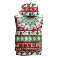 Snowman Tree Christmas Sleeveless Zip Hoodie Xmas Holiday Patterns - Wonder Print Shop