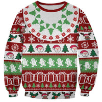 Snowman Tree Christmas Sweatshirt Xmas Holiday Patterns - Wonder Print Shop
