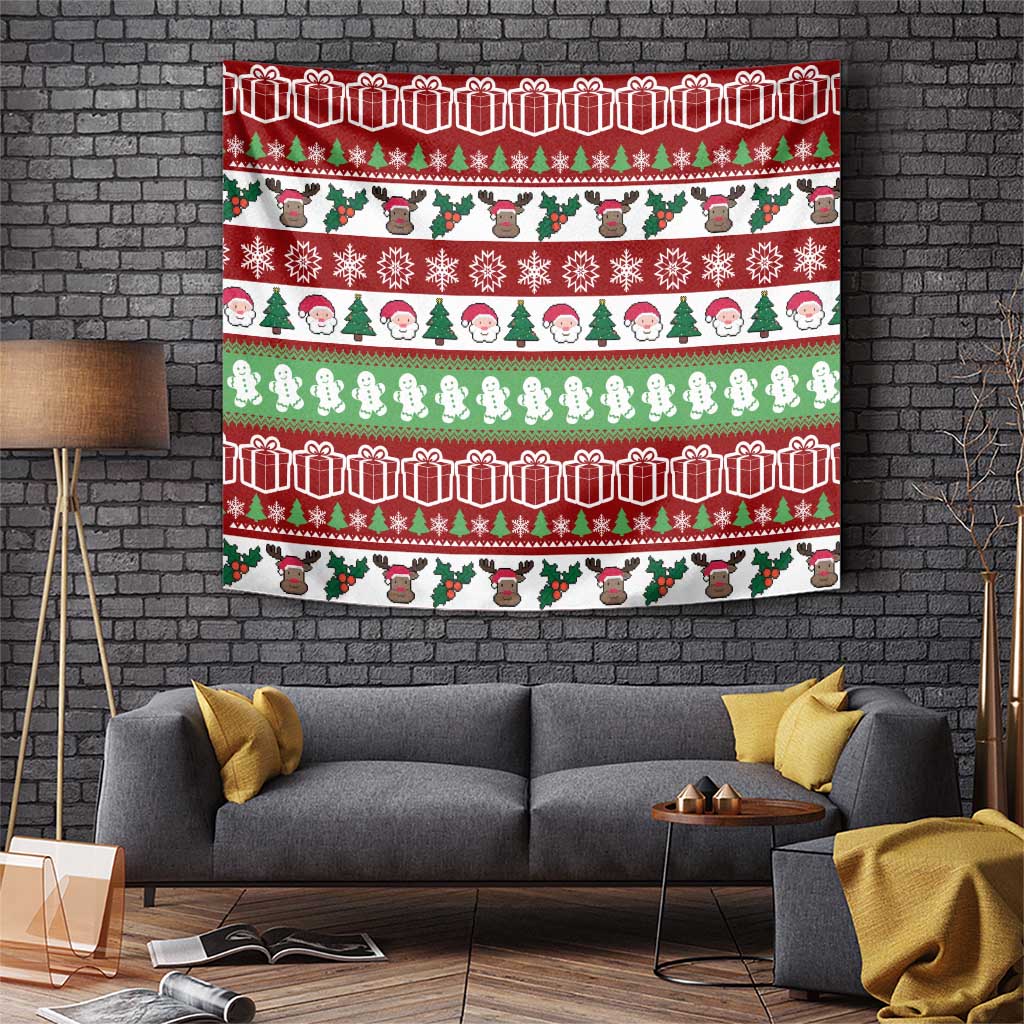 Snowman Tree Christmas Tapestry Xmas Holiday Patterns - Wonder Print Shop