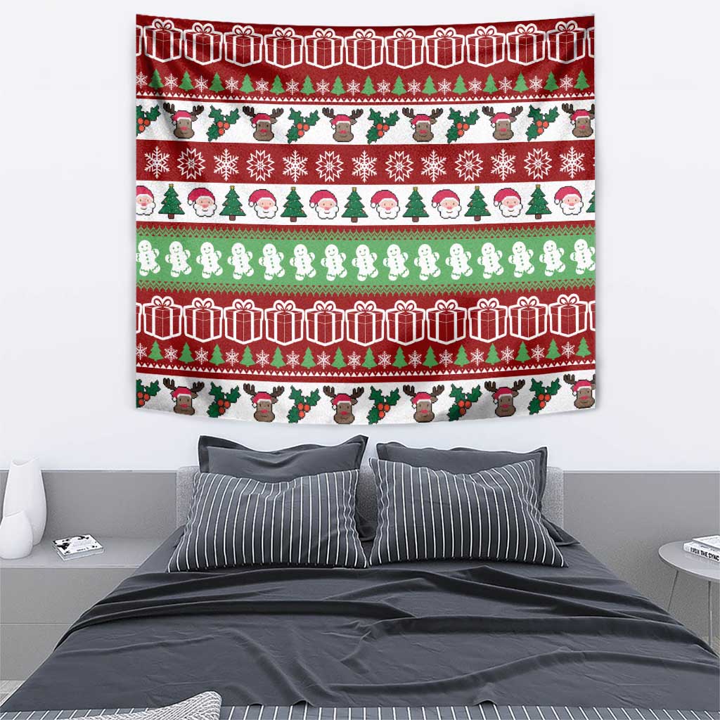 Snowman Tree Christmas Tapestry Xmas Holiday Patterns - Wonder Print Shop