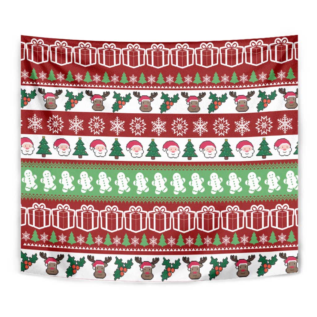 Snowman Tree Christmas Tapestry Xmas Holiday Patterns - Wonder Print Shop