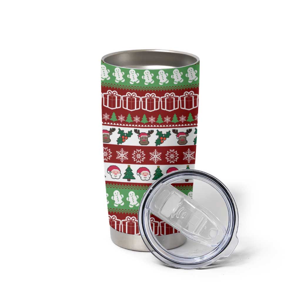 Snowman Tree Christmas Tumbler Cup Xmas Holiday Patterns - Wonder Print Shop